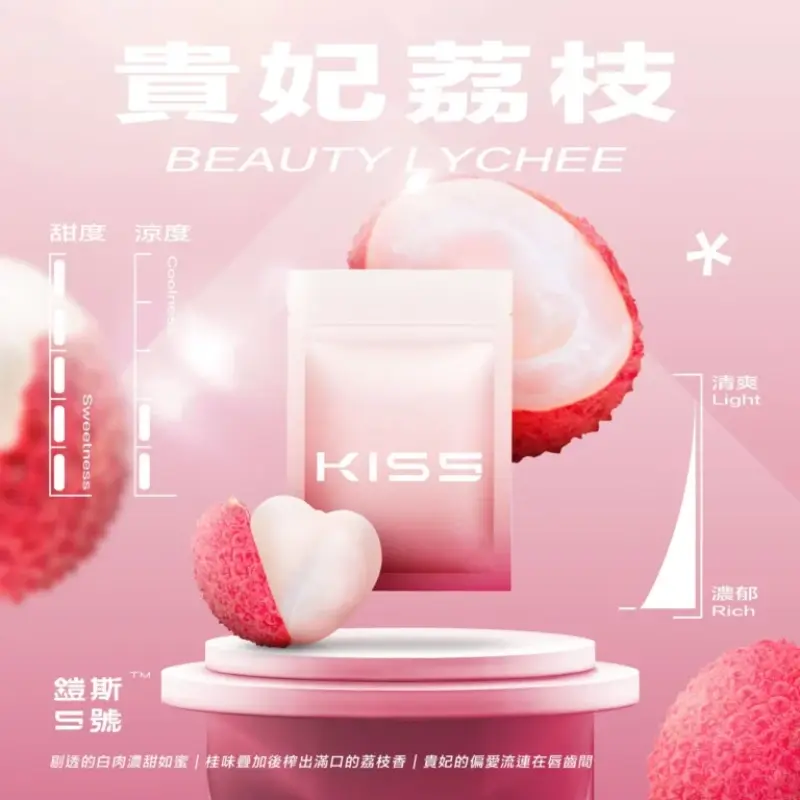 KISS-鎧斯5號一代煙彈-貴妃荔枝.webp - BA Vape 台灣電子菸專賣|主機、煙彈、一次性電子煙